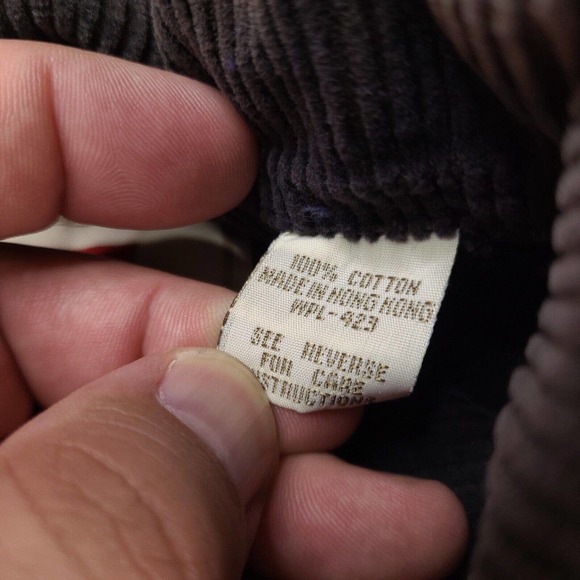 Vintage Levi's Corduroy Shirt Womens Large Black Thick Jacket Grunge 1/4 Zip - Picture 7 of 16